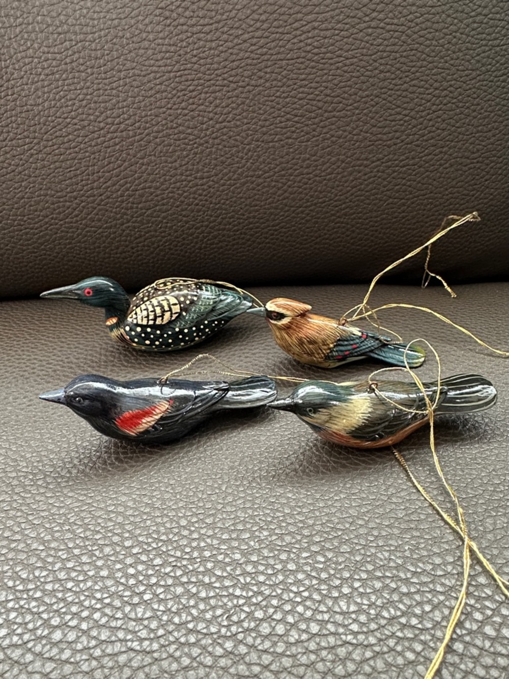 Vintage Hand Painted Duck & Birds Ornaments Bundle